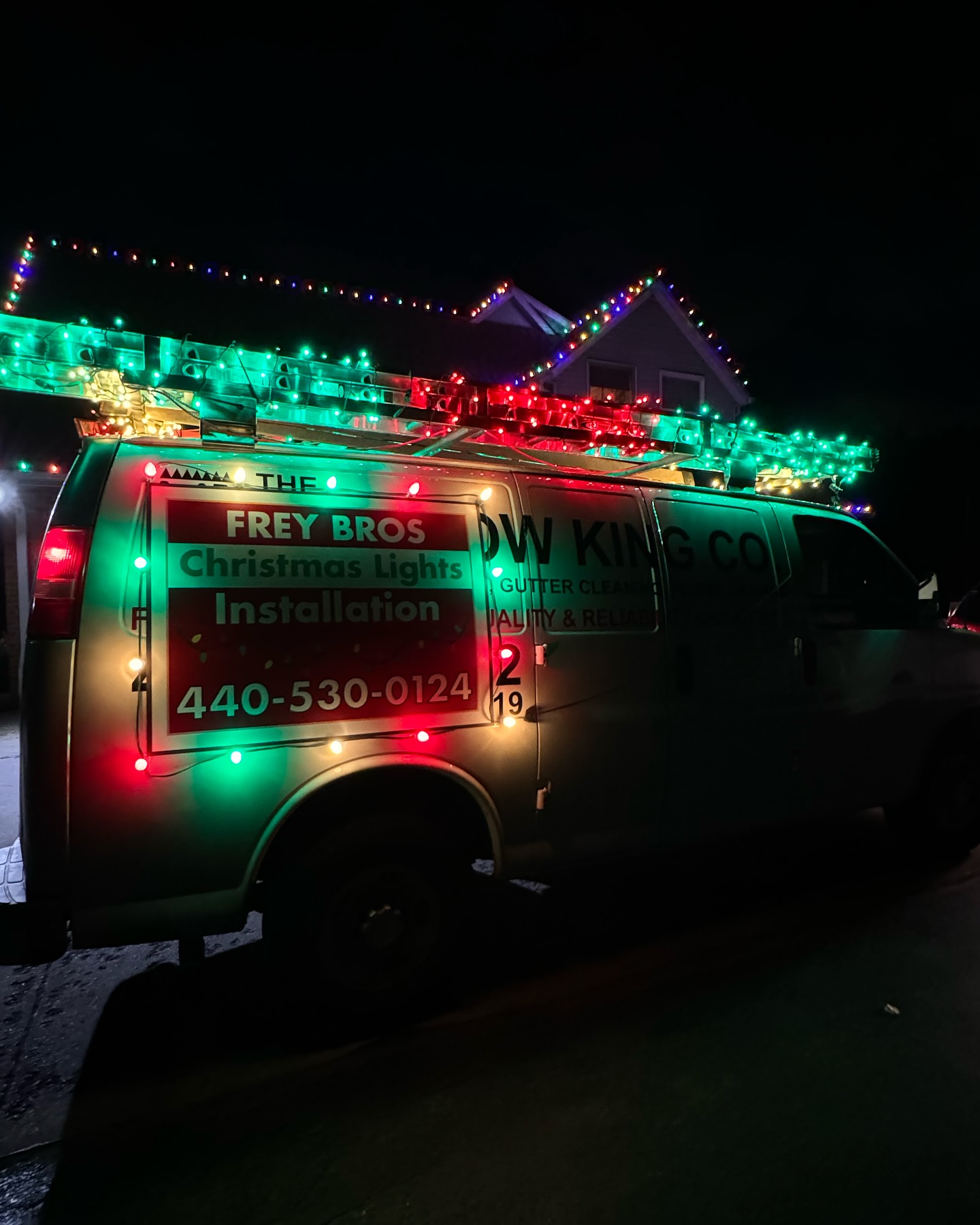 Professional Christmas light installation showcasing beautiful holiday lighting design